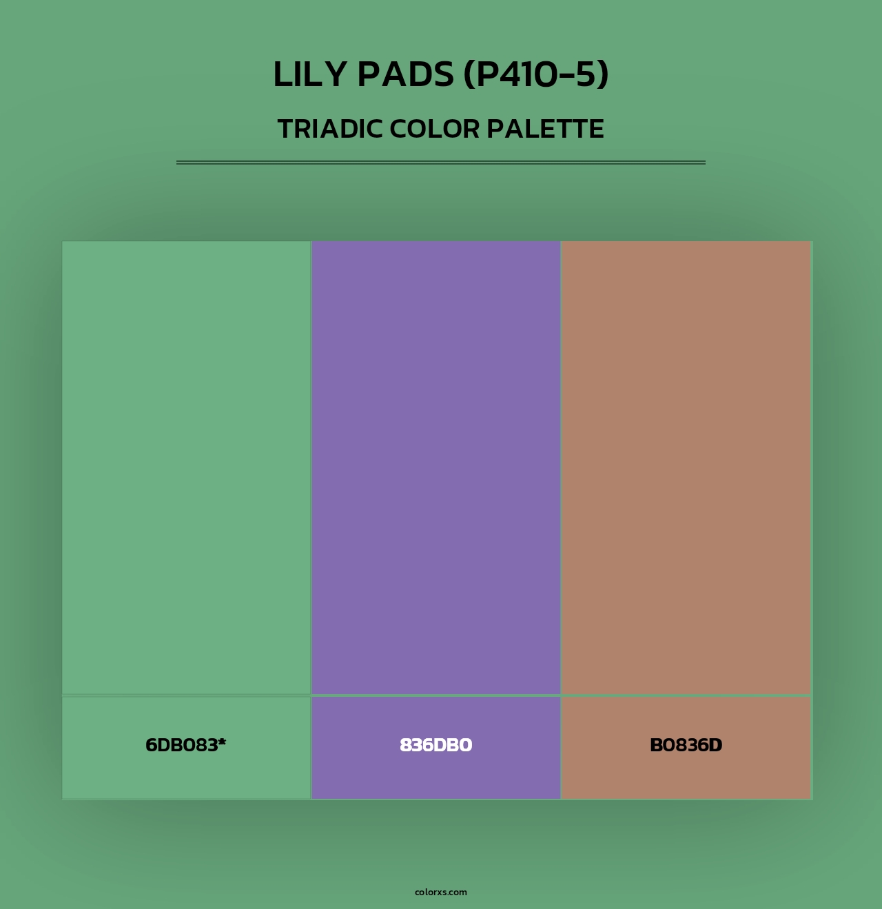 Lily Pads (P410-5) - Triadic Color Palette