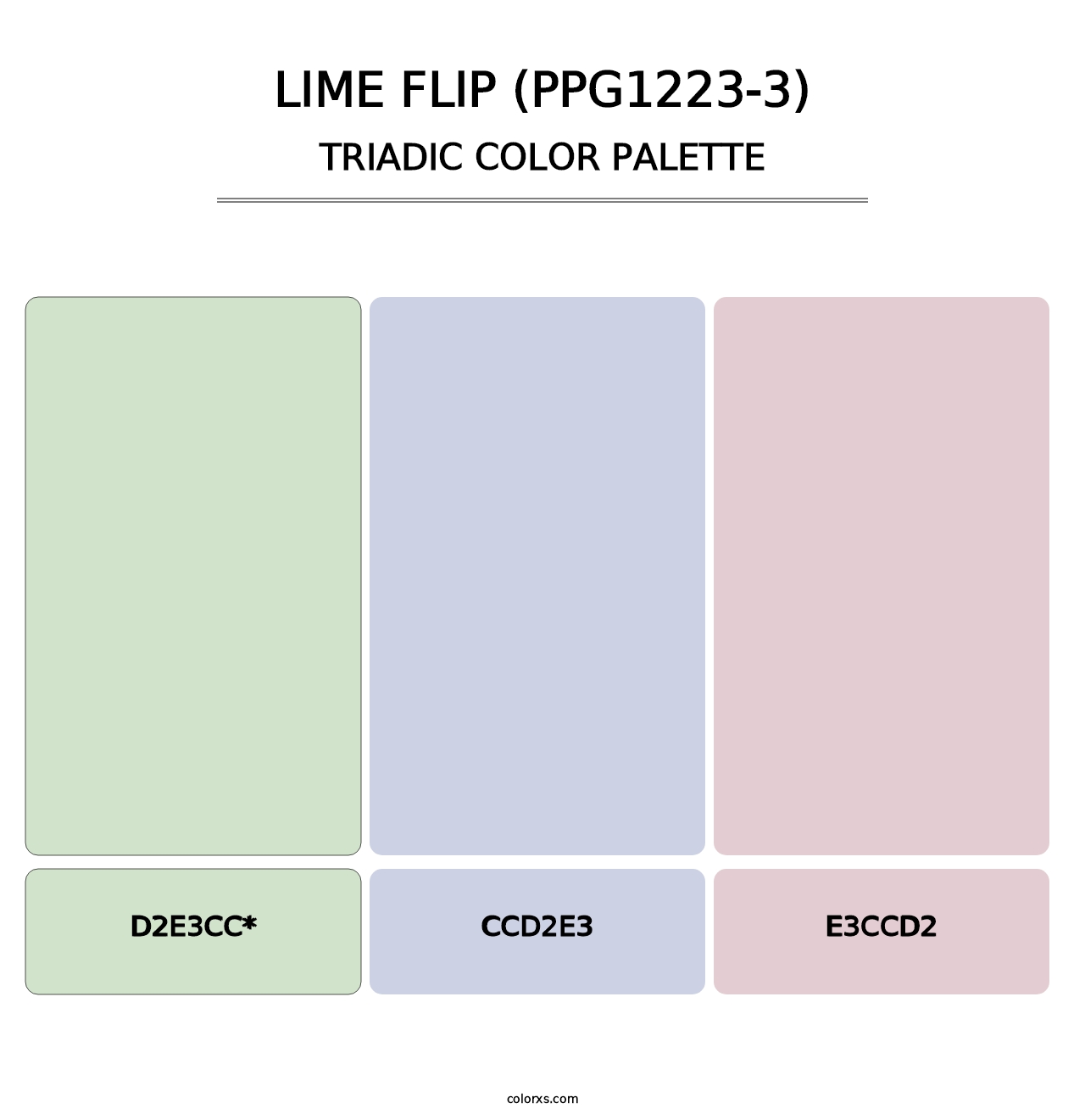 Lime Flip (PPG1223-3) - Triadic Color Palette