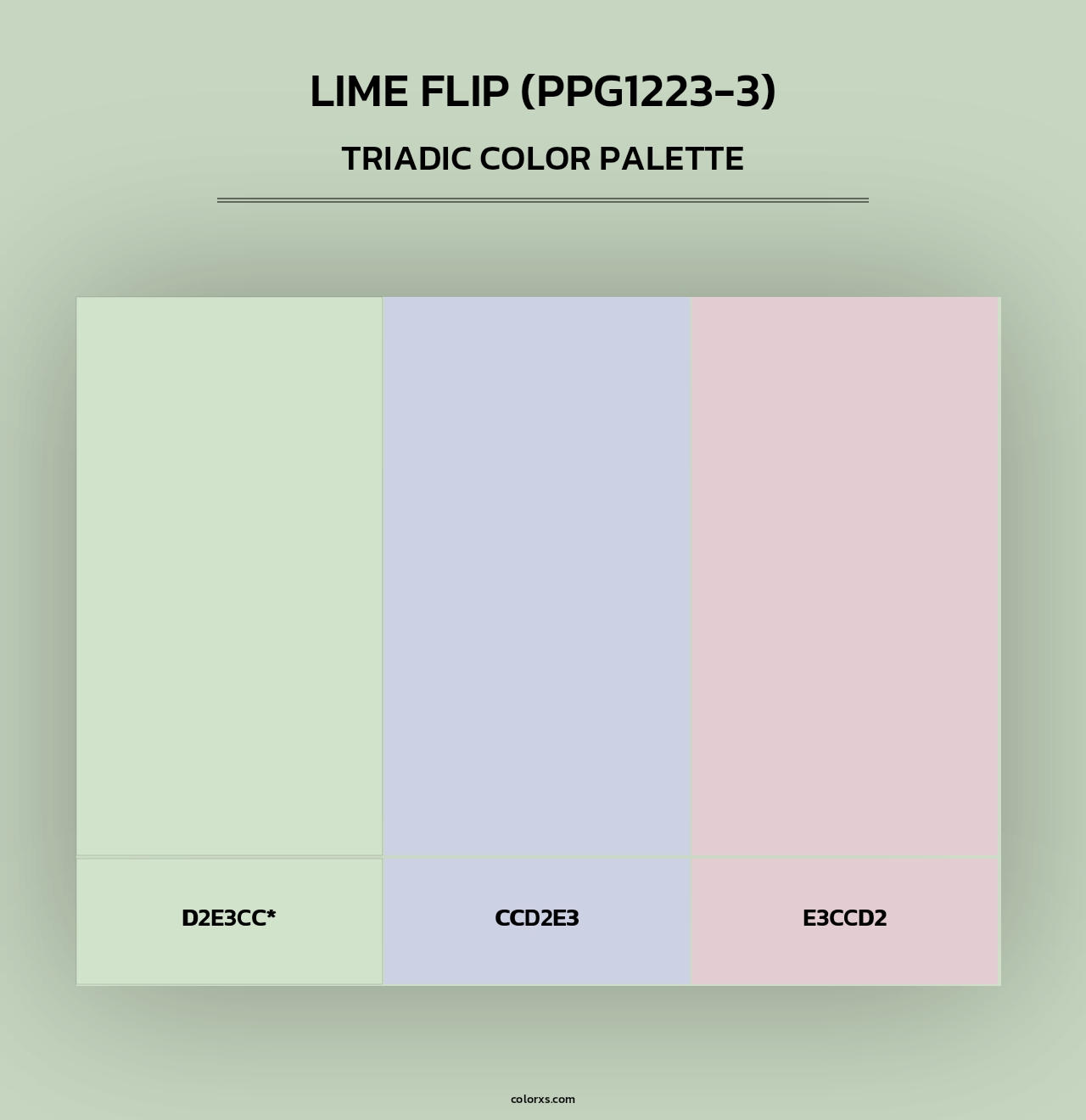 Lime Flip (PPG1223-3) - Triadic Color Palette