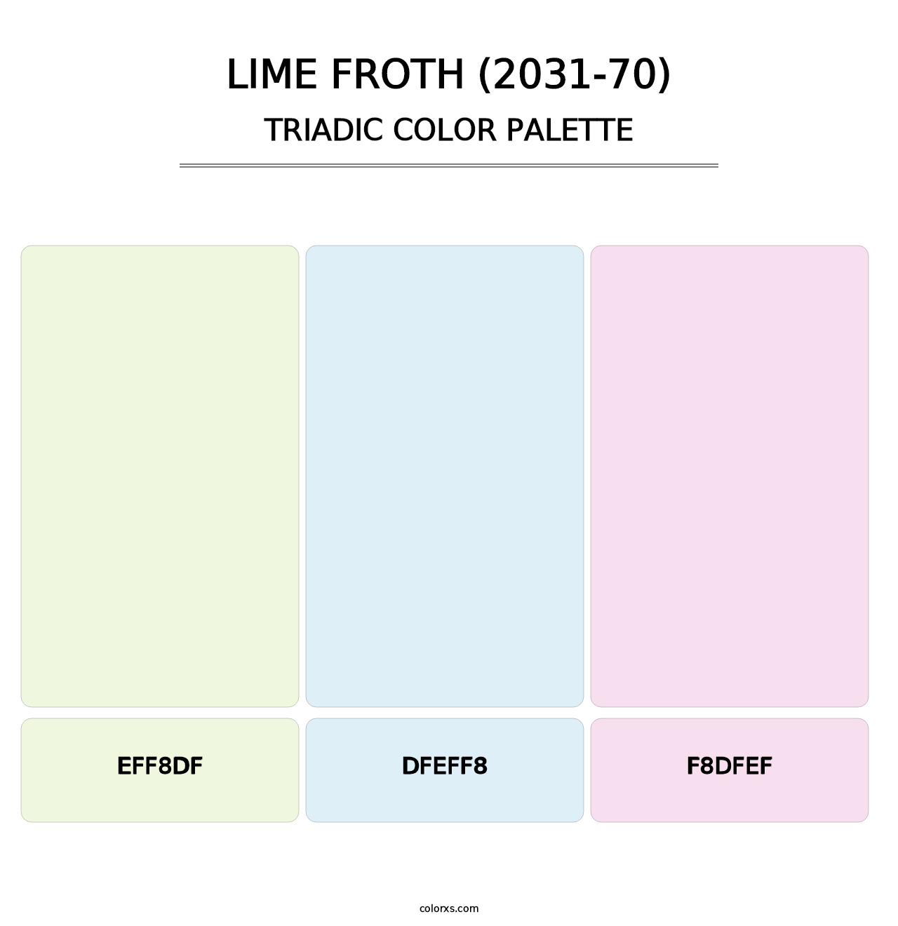Lime Froth (2031-70) - Triadic Color Palette