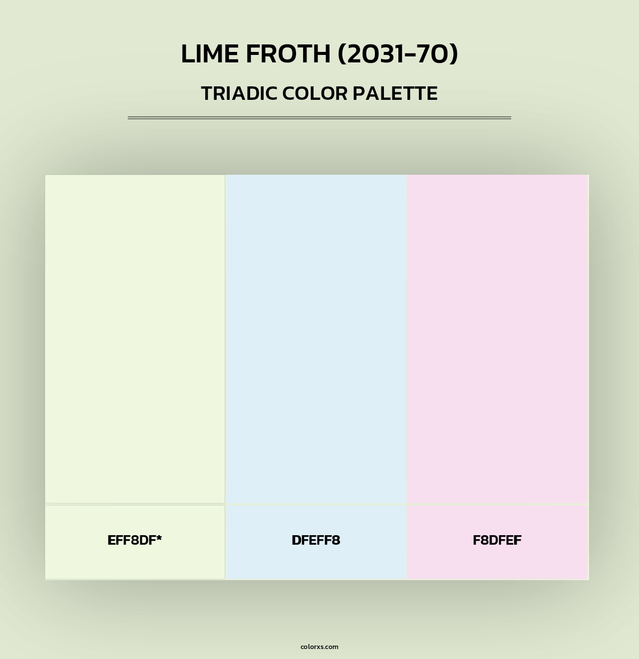 Lime Froth (2031-70) - Triadic Color Palette