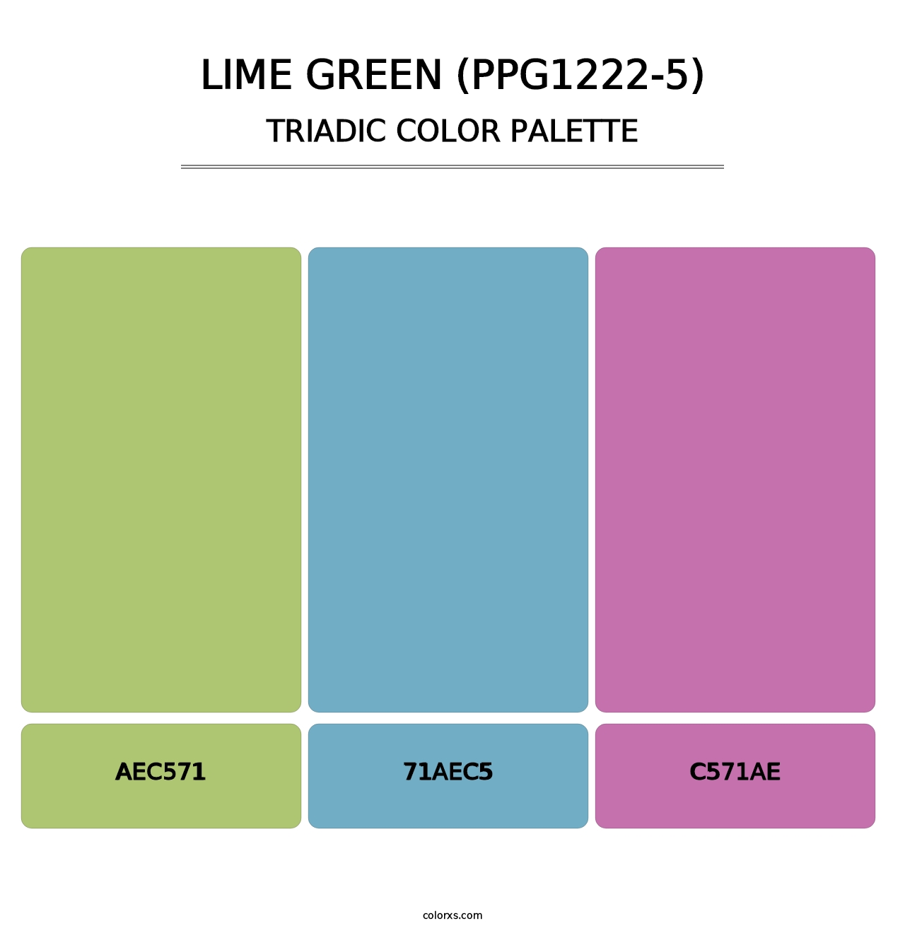 Lime Green (PPG1222-5) - Triadic Color Palette