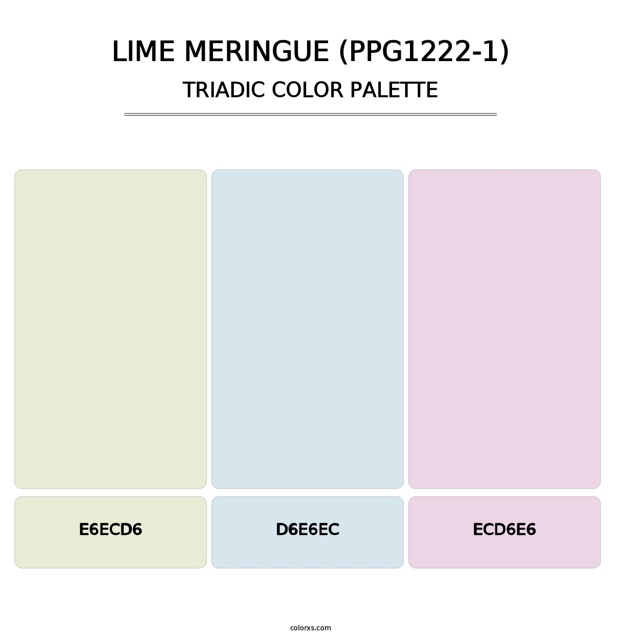 Lime Meringue (PPG1222-1) - Triadic Color Palette