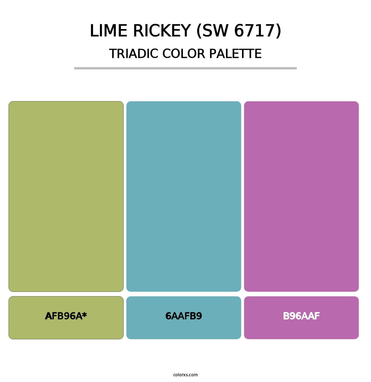 Lime Rickey (SW 6717) - Triadic Color Palette