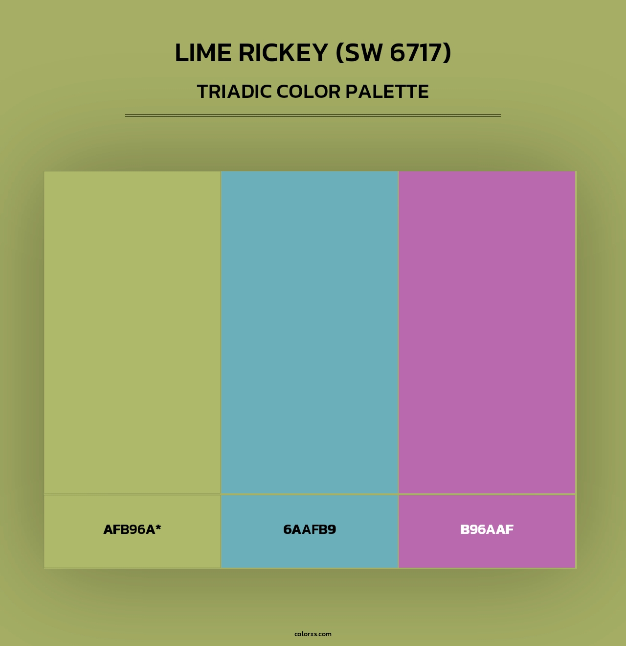 Lime Rickey (SW 6717) - Triadic Color Palette