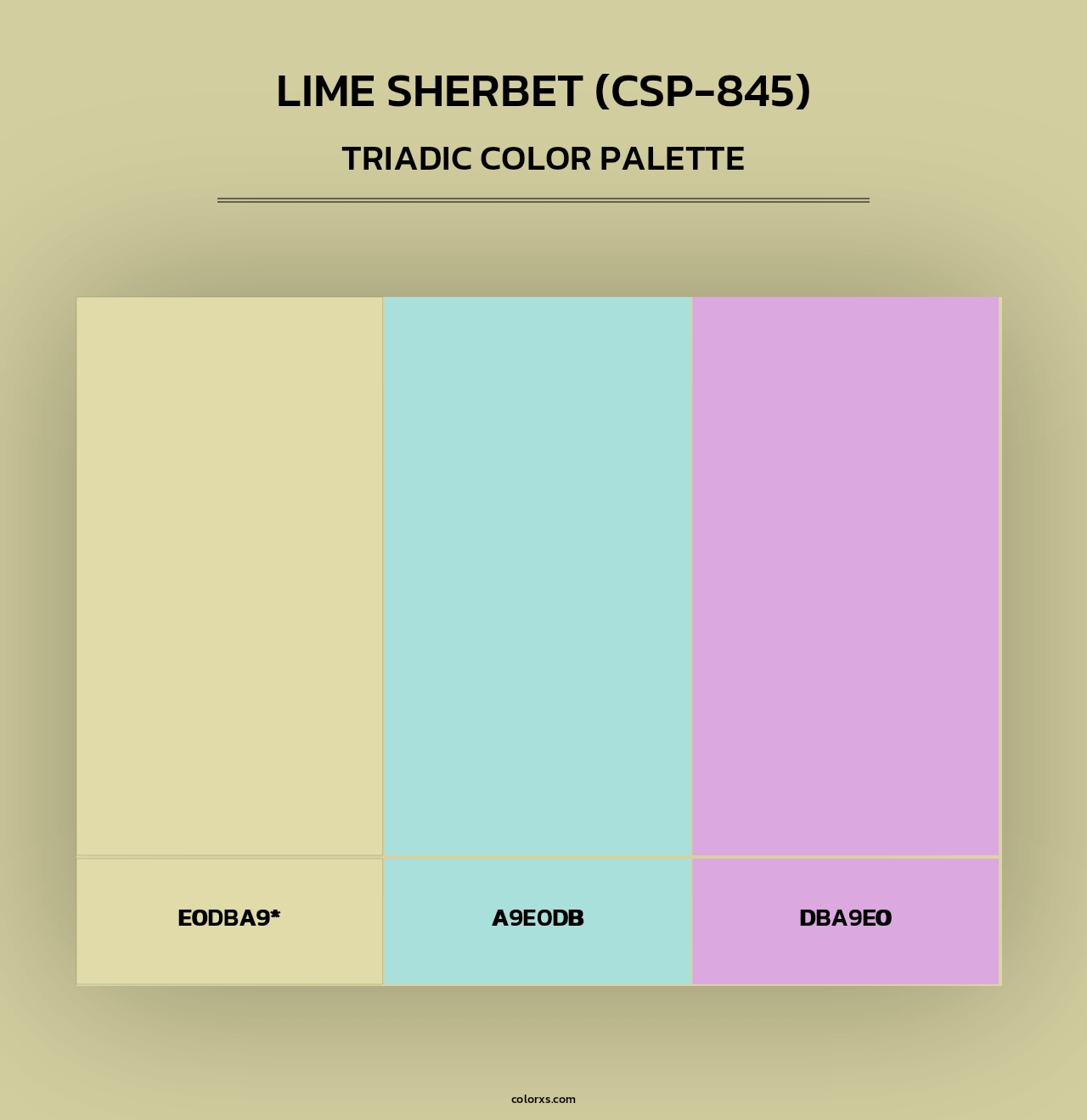 Lime Sherbet (CSP-845) - Triadic Color Palette