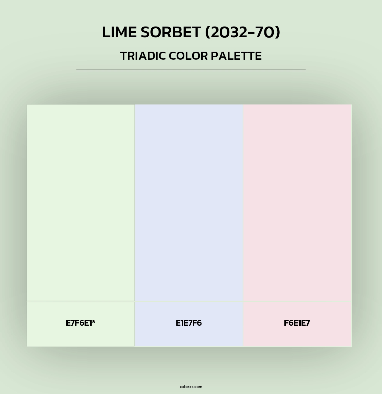Lime Sorbet (2032-70) - Triadic Color Palette