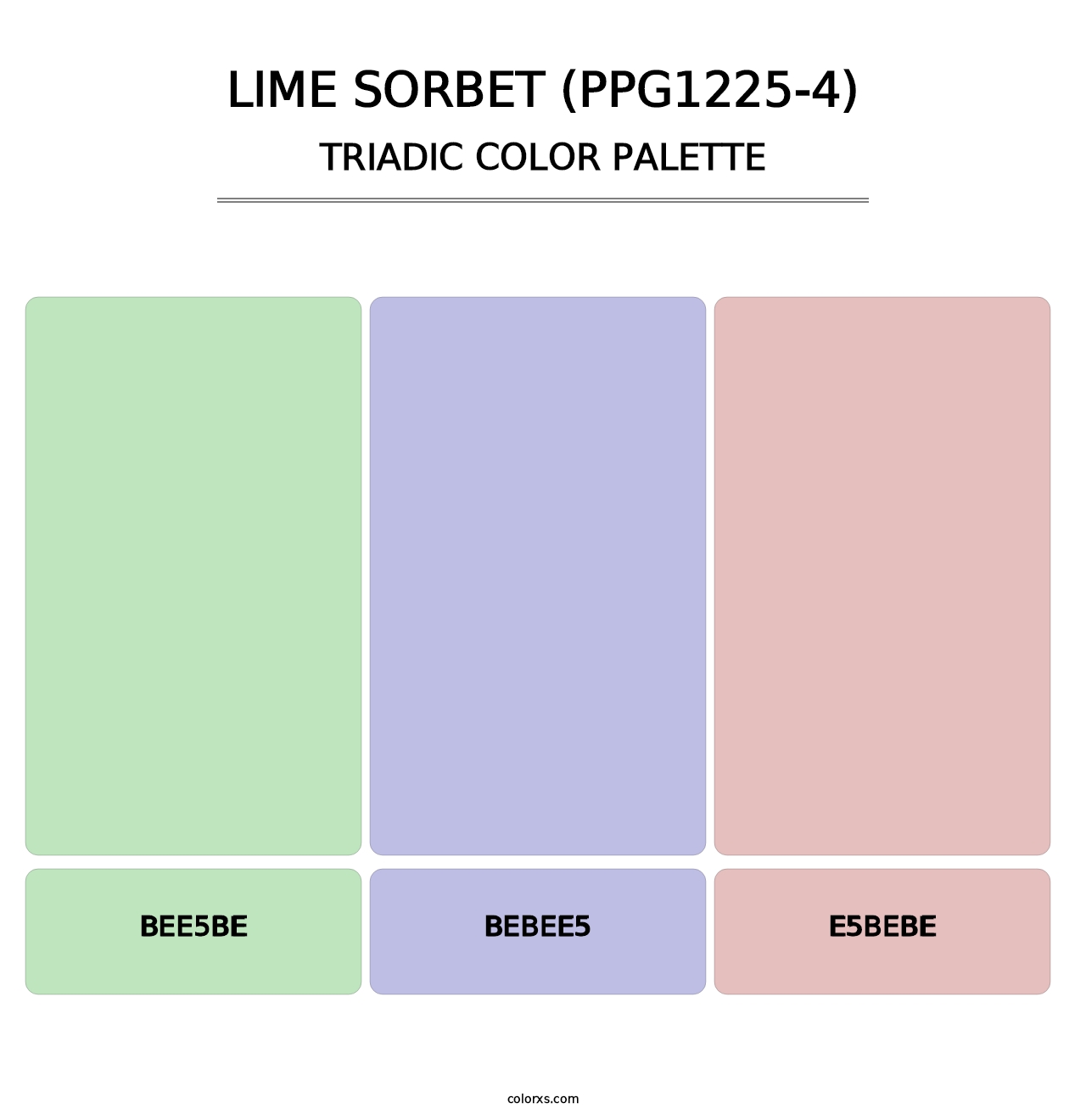 Lime Sorbet (PPG1225-4) - Triadic Color Palette