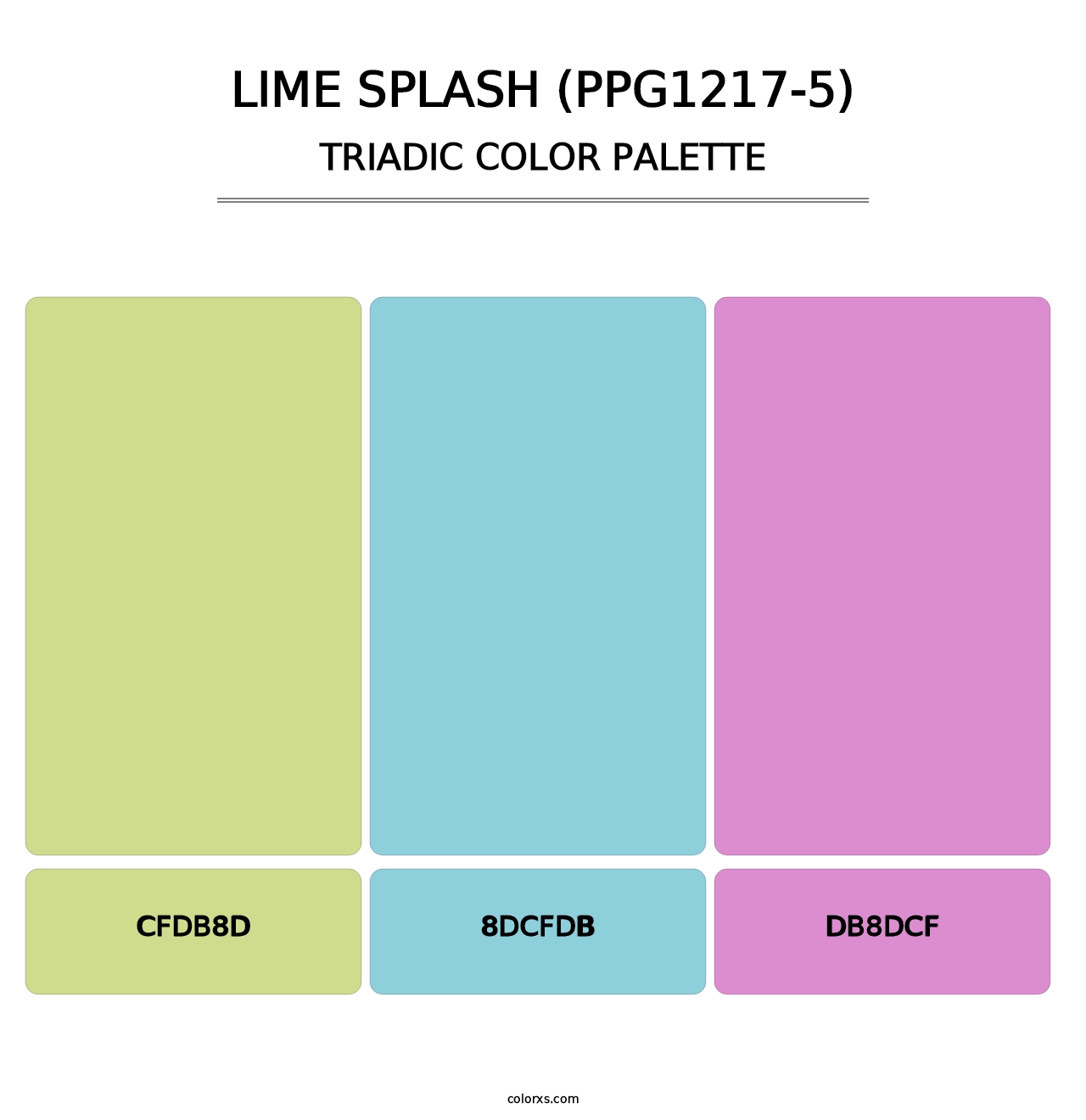 Lime Splash (PPG1217-5) - Triadic Color Palette