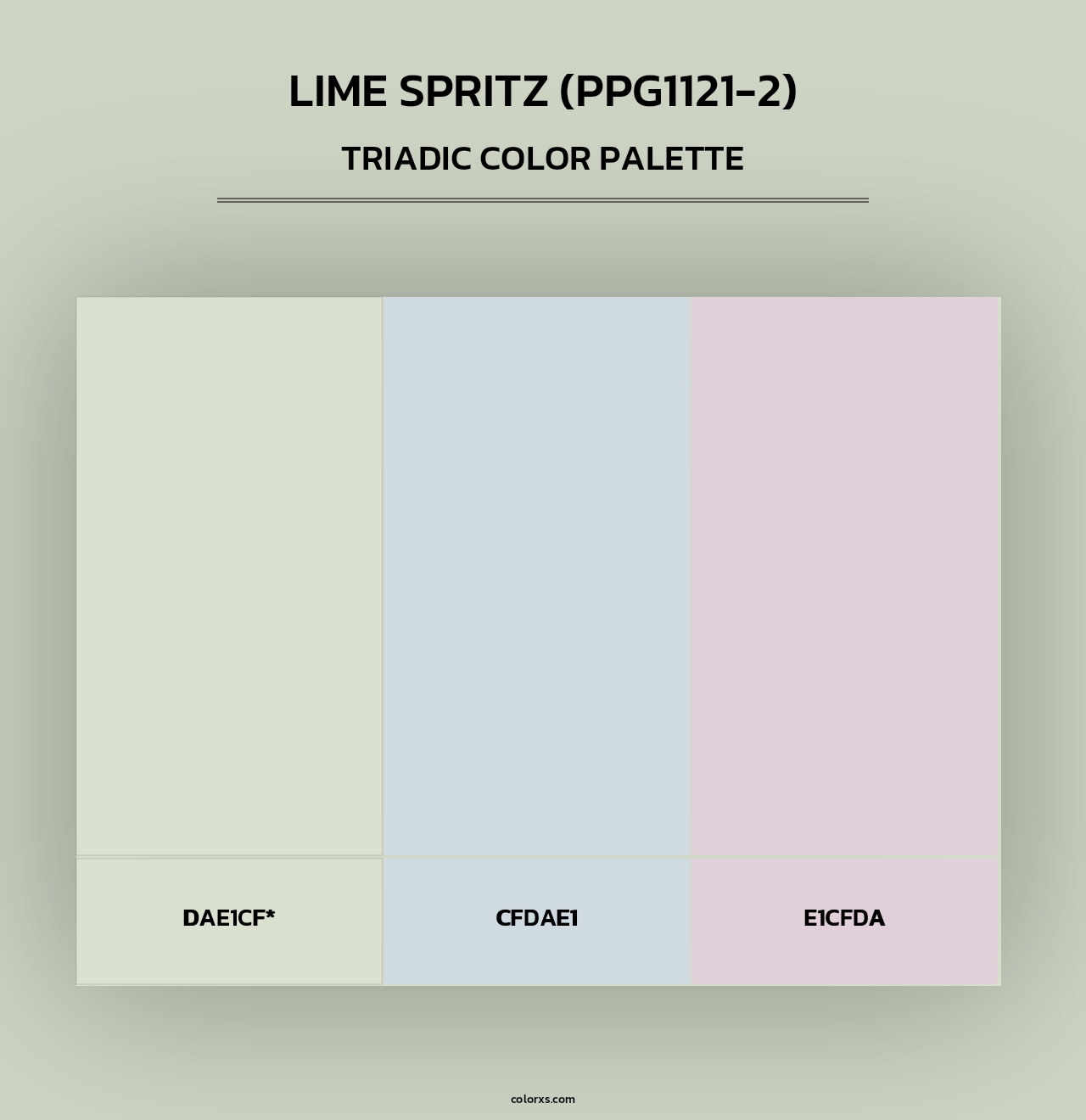 Lime Spritz (PPG1121-2) - Triadic Color Palette