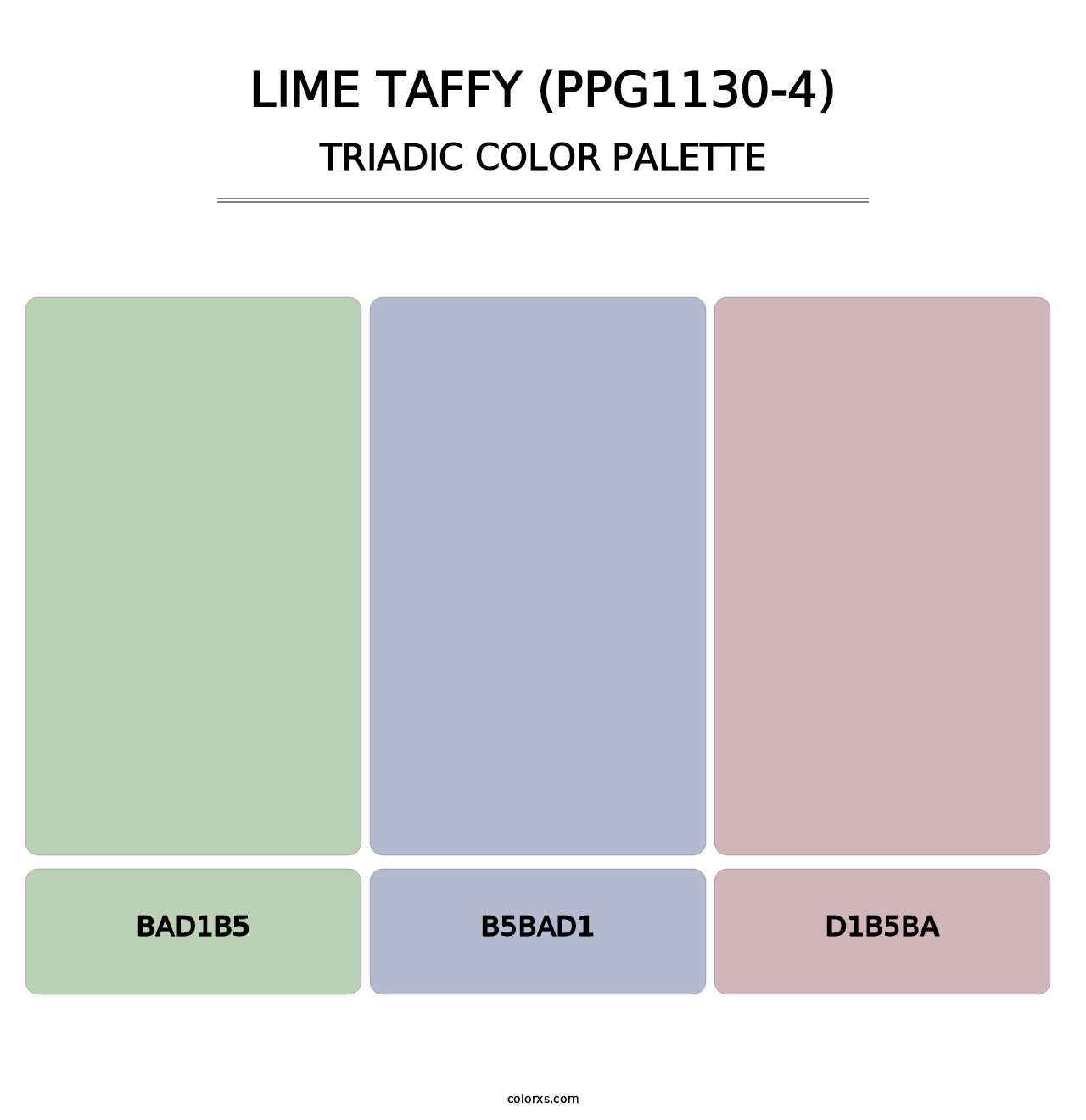 Lime Taffy (PPG1130-4) - Triadic Color Palette
