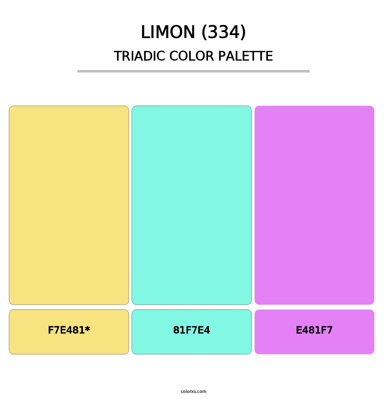 Limon (334) - Triadic Color Palette