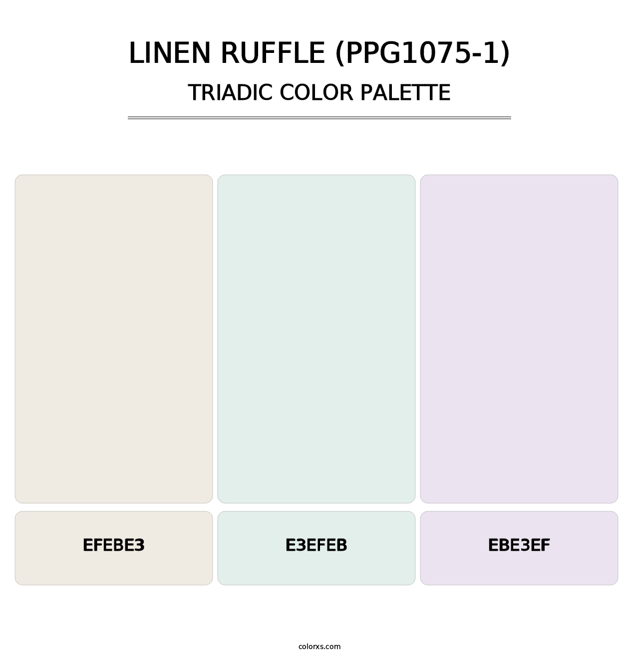 Linen Ruffle (PPG1075-1) - Triadic Color Palette