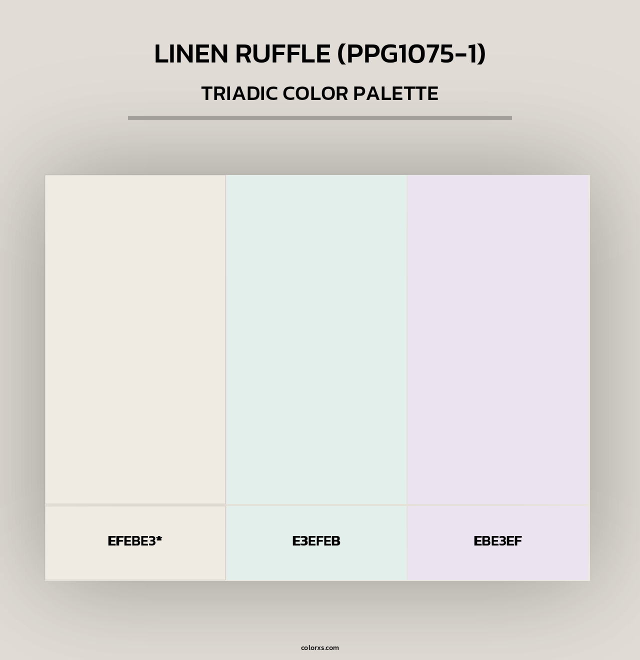 Linen Ruffle (PPG1075-1) - Triadic Color Palette