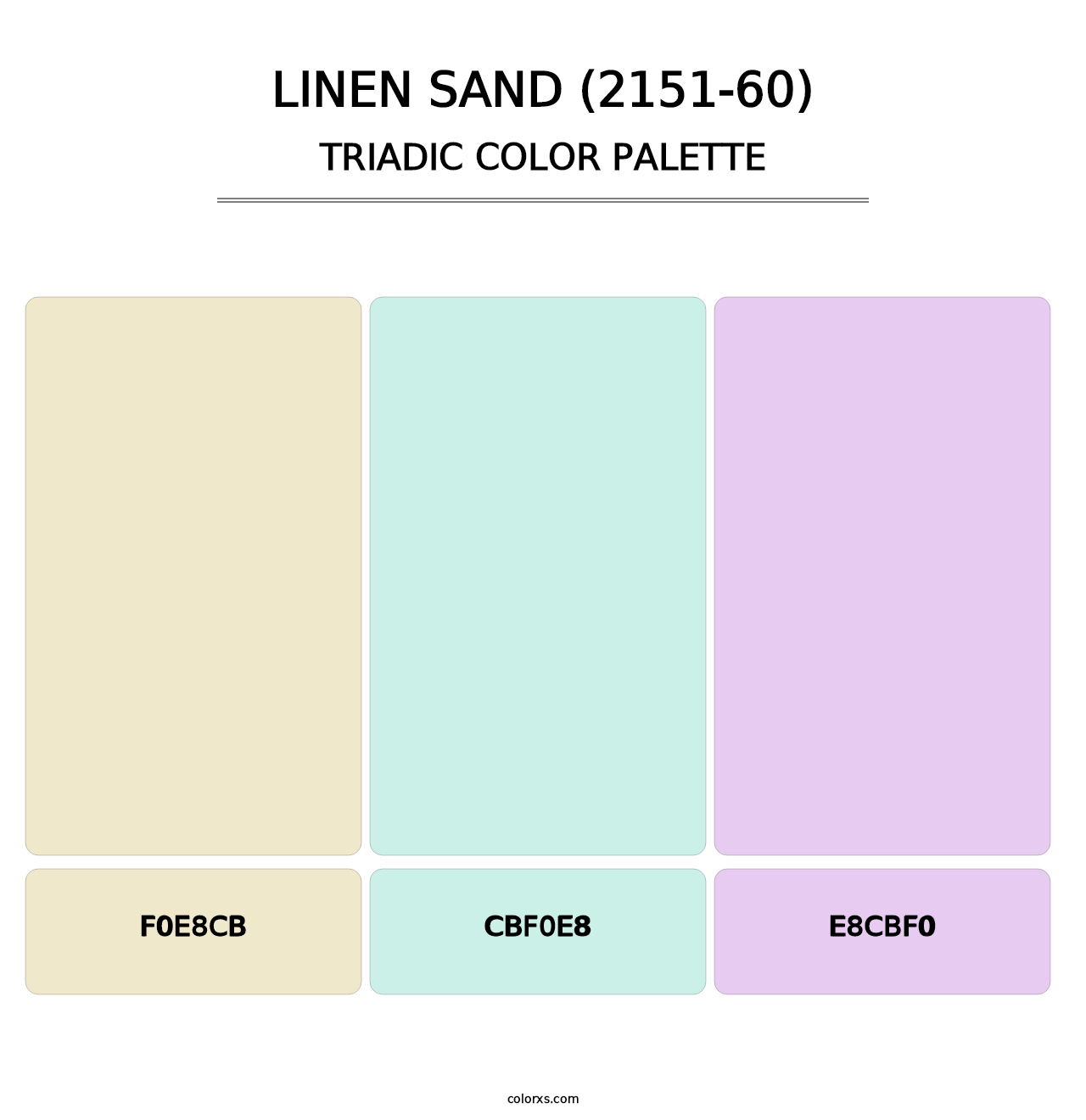 Linen Sand (2151-60) - Triadic Color Palette