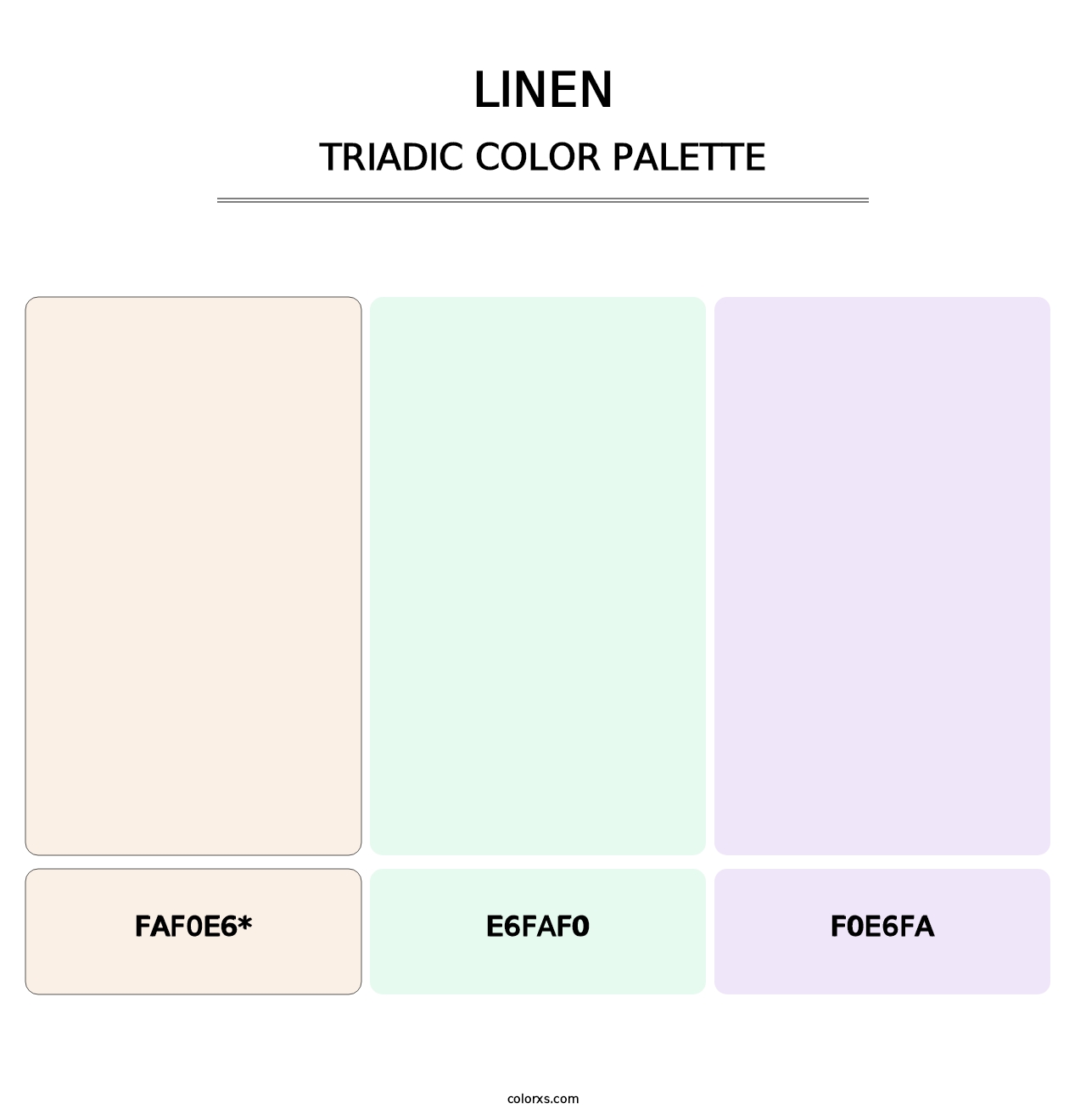 Linen - Triadic Color Palette