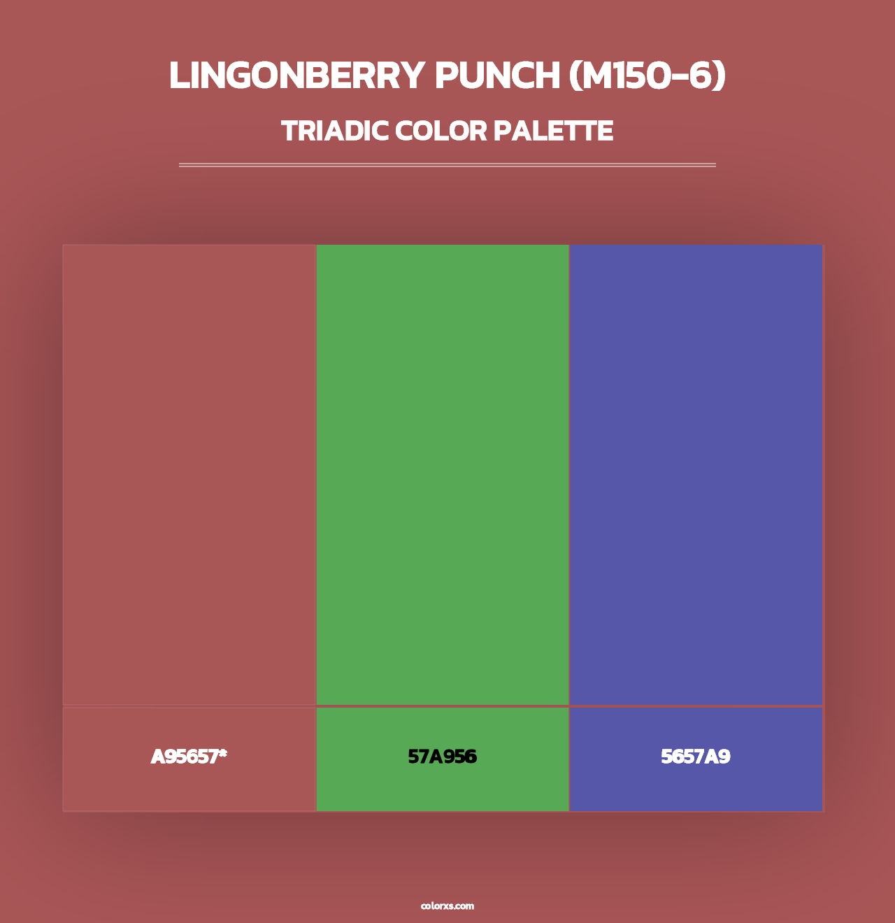 Lingonberry Punch (M150-6) - Triadic Color Palette