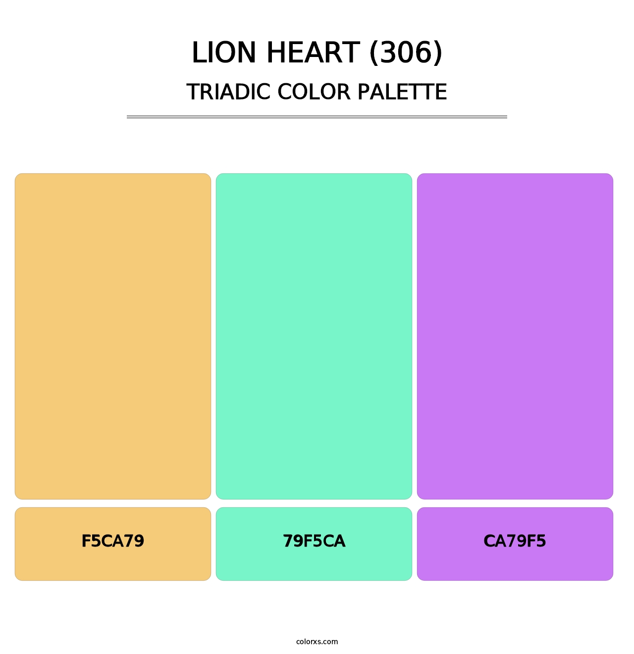 Lion Heart (306) - Triadic Color Palette
