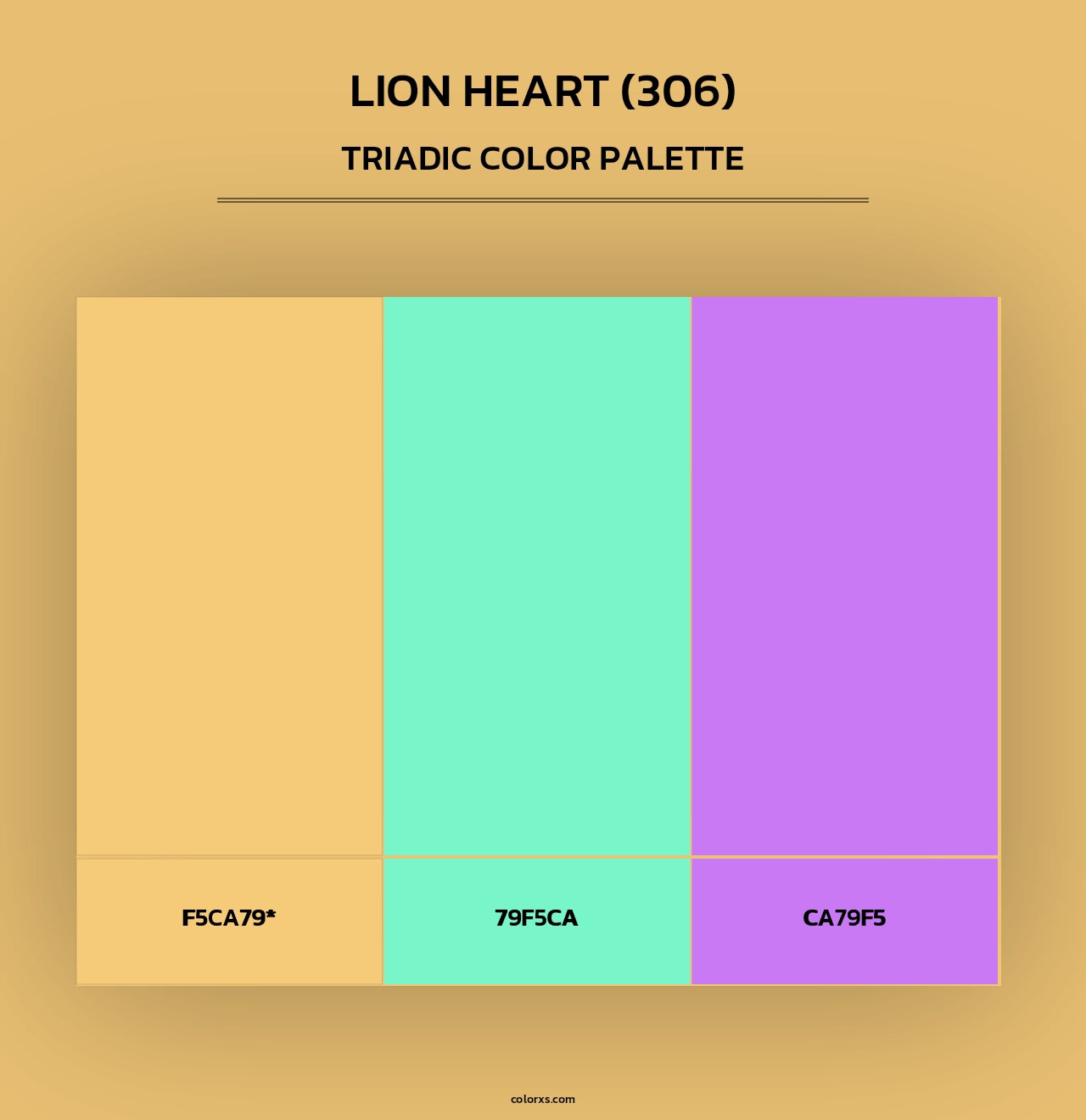 Lion Heart (306) - Triadic Color Palette