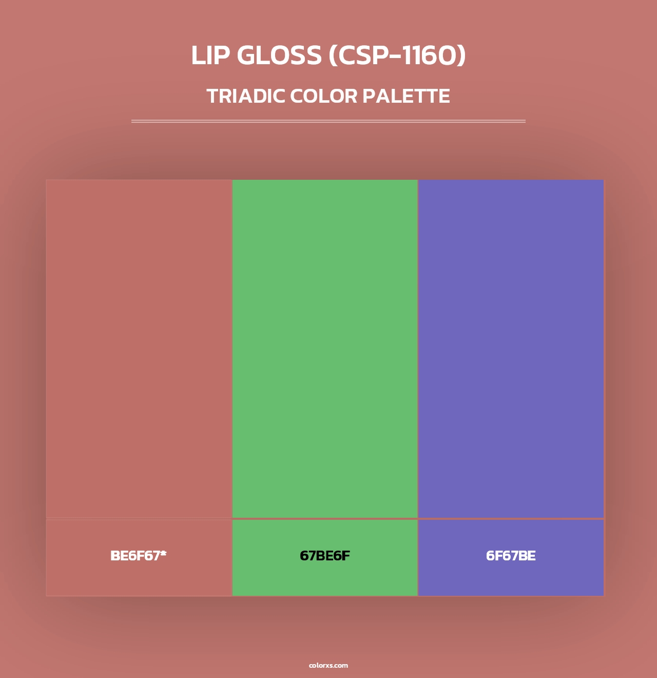 Lip Gloss (CSP-1160) - Triadic Color Palette