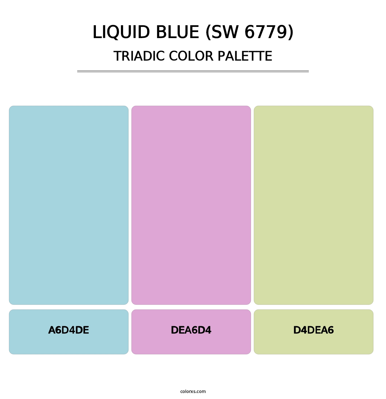 Liquid Blue (SW 6779) - Triadic Color Palette
