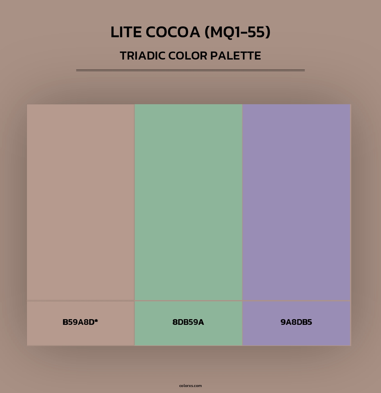 Lite Cocoa (MQ1-55) - Triadic Color Palette