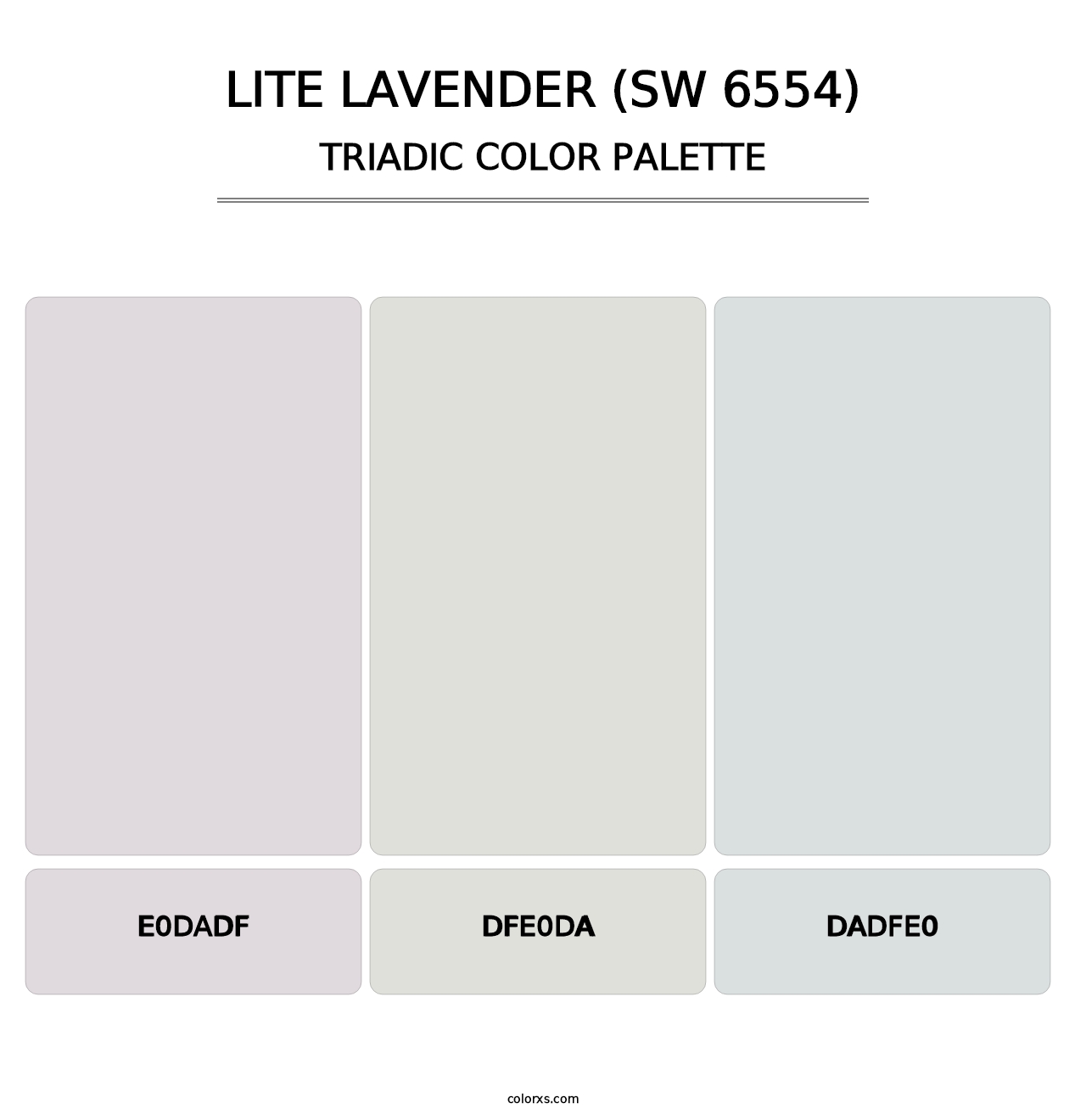 Lite Lavender (SW 6554) - Triadic Color Palette