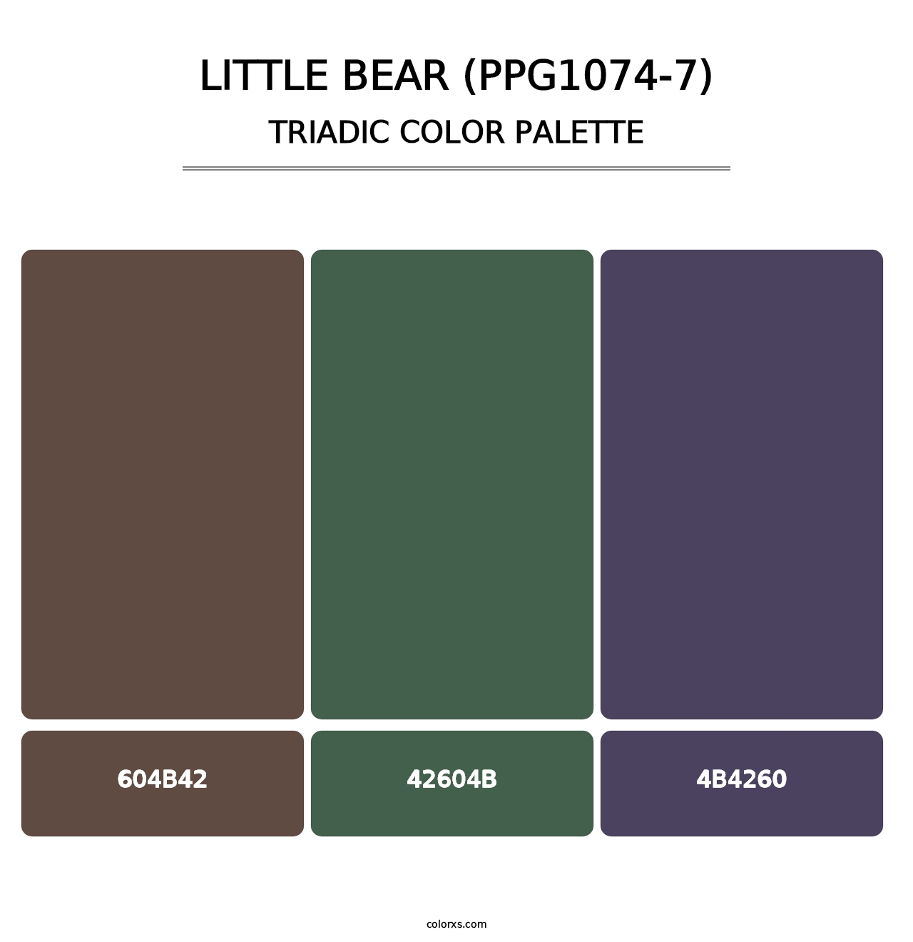 Little Bear (PPG1074-7) - Triadic Color Palette