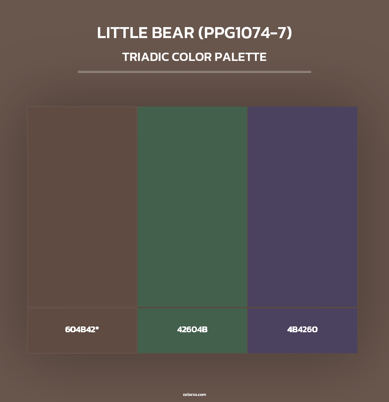 Little Bear (PPG1074-7) - Triadic Color Palette