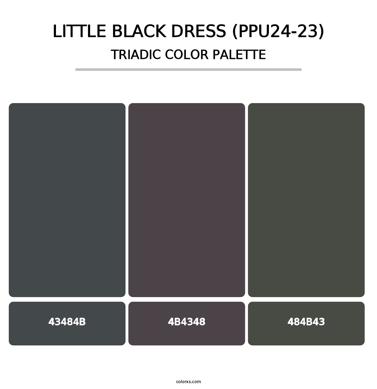 Little Black Dress (PPU24-23) - Triadic Color Palette