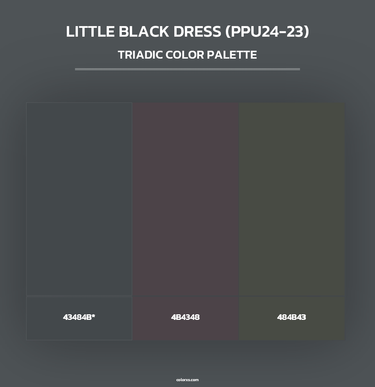 Little Black Dress (PPU24-23) - Triadic Color Palette