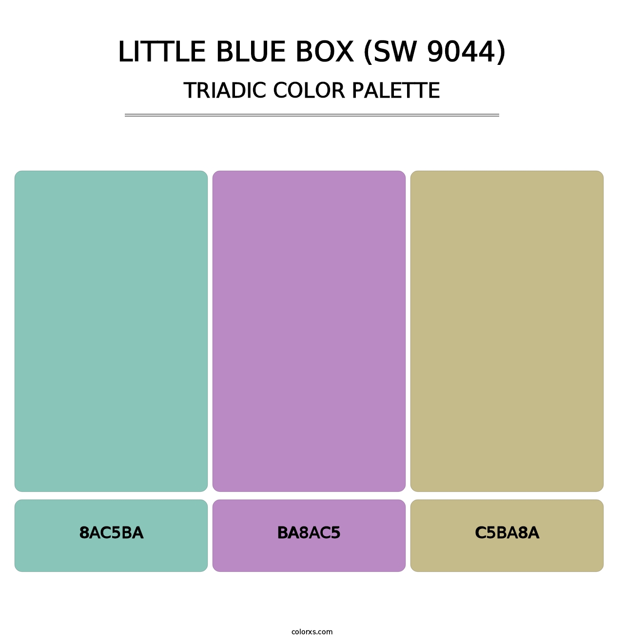 Little Blue Box (SW 9044) - Triadic Color Palette