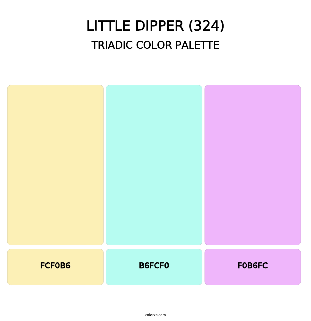 Little Dipper (324) - Triadic Color Palette