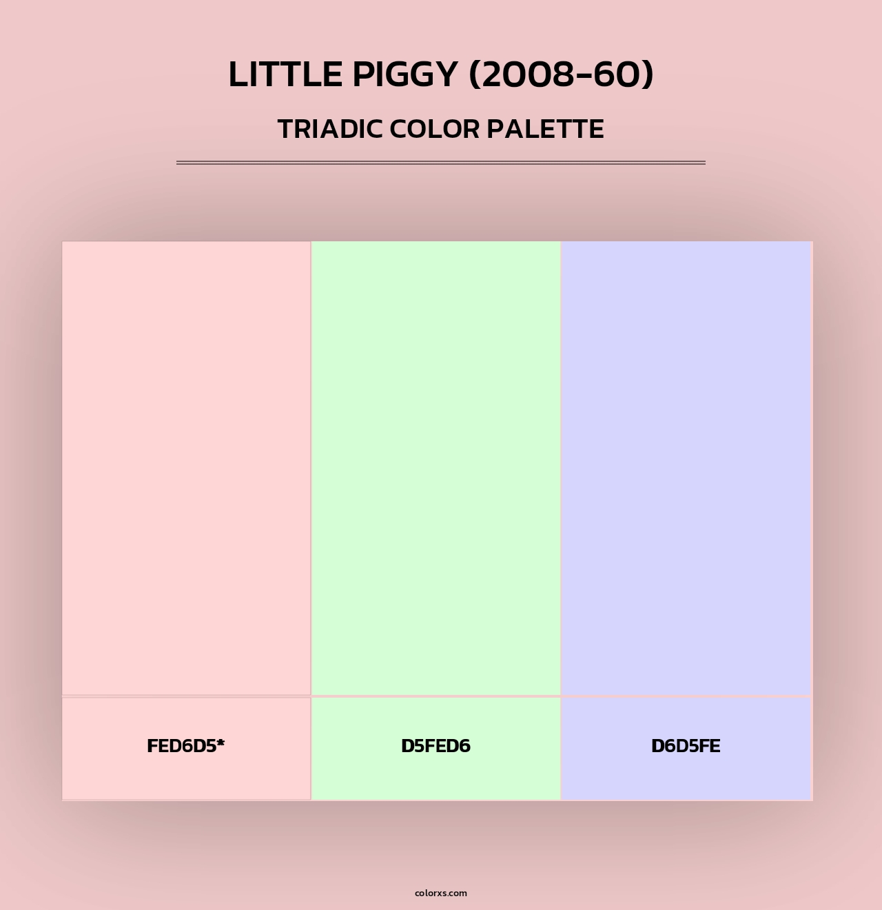 Little Piggy (2008-60) - Triadic Color Palette