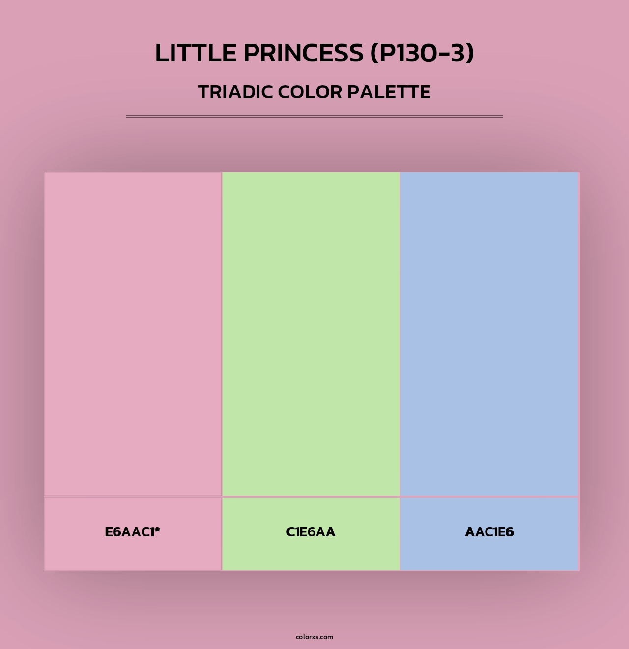 Little Princess (P130-3) - Triadic Color Palette