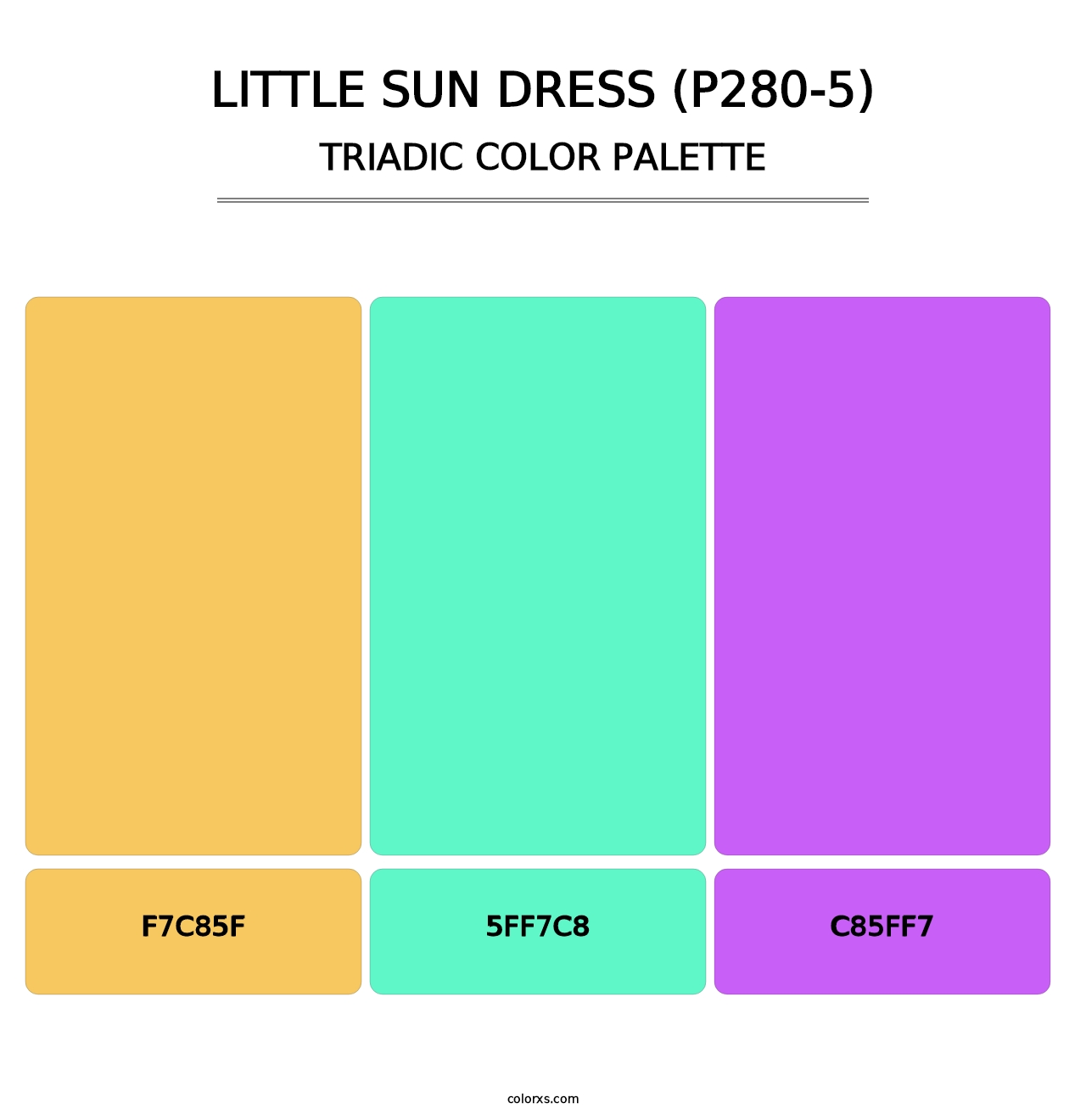 Little Sun Dress (P280-5) - Triadic Color Palette