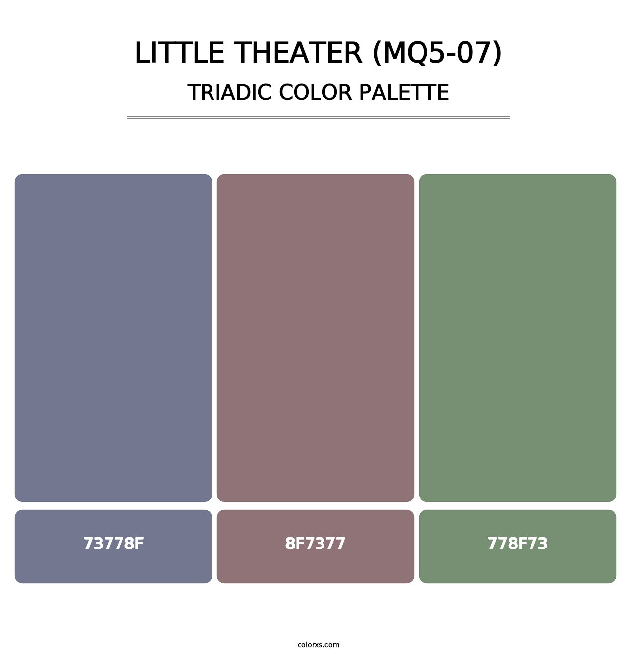 Little Theater (MQ5-07) - Triadic Color Palette