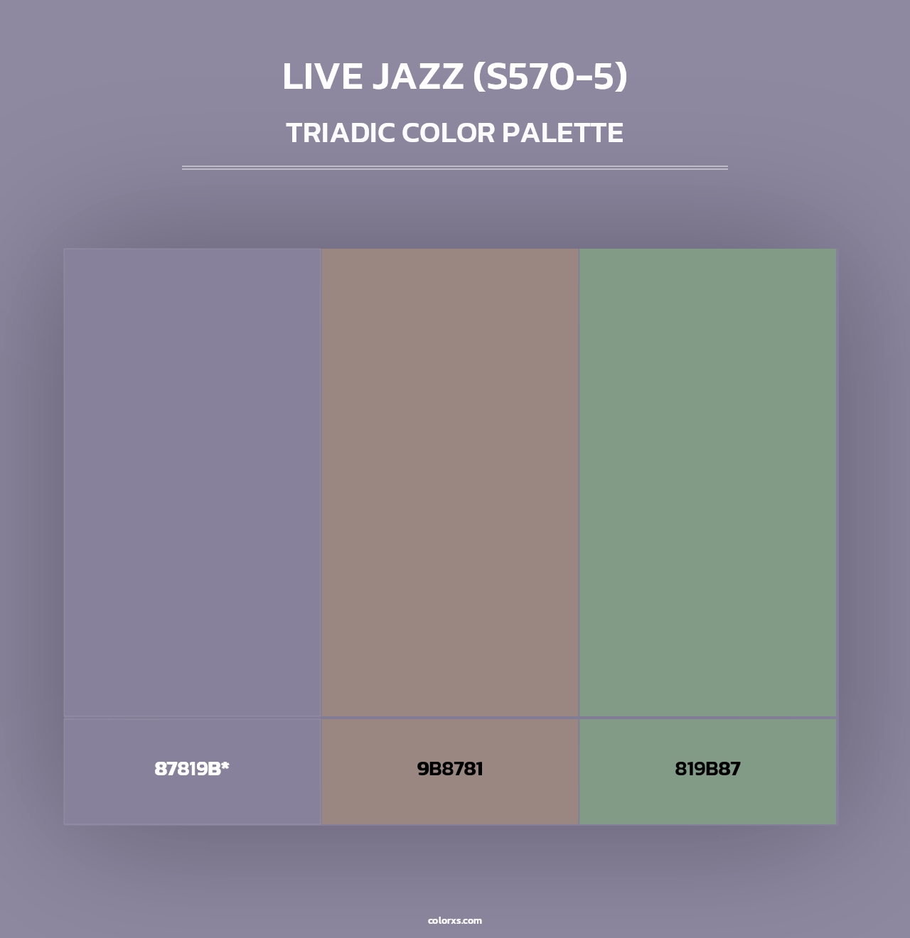 Live Jazz (S570-5) - Triadic Color Palette