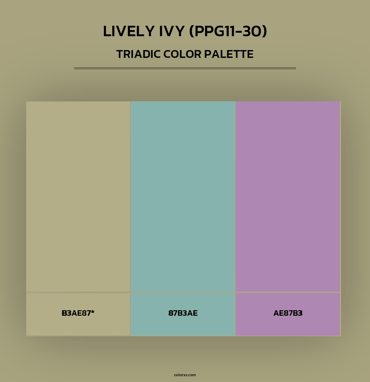 Lively Ivy (PPG11-30) - Triadic Color Palette
