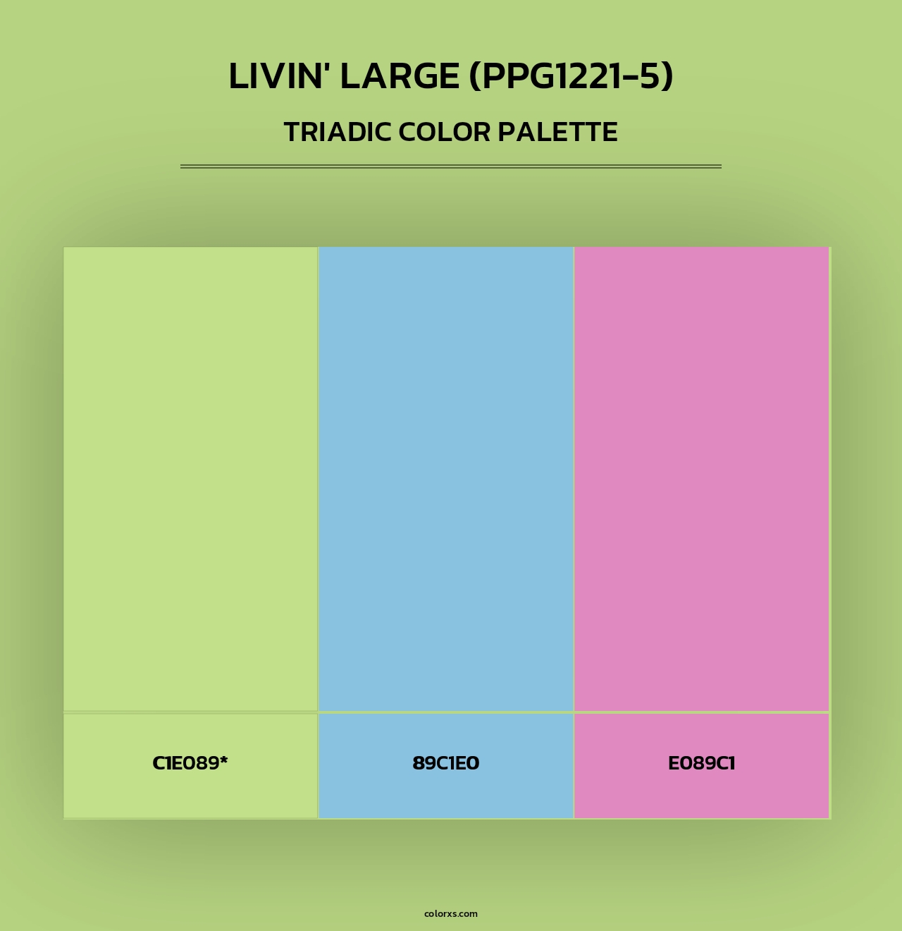Livin' Large (PPG1221-5) - Triadic Color Palette