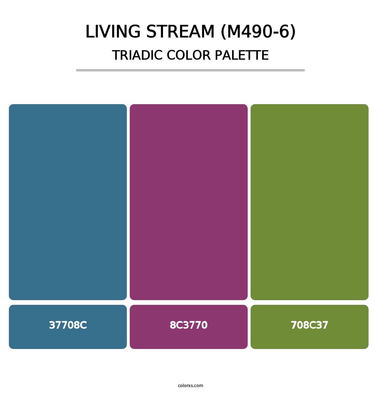 Living Stream (M490-6) - Triadic Color Palette