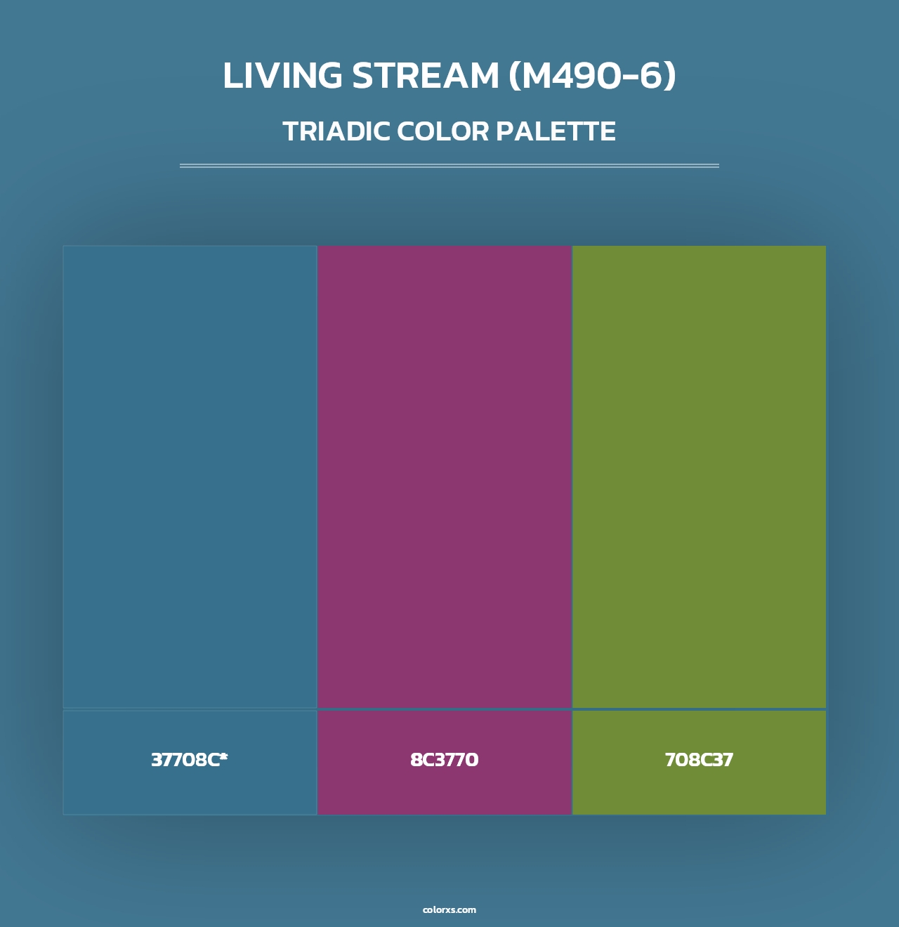 Living Stream (M490-6) - Triadic Color Palette