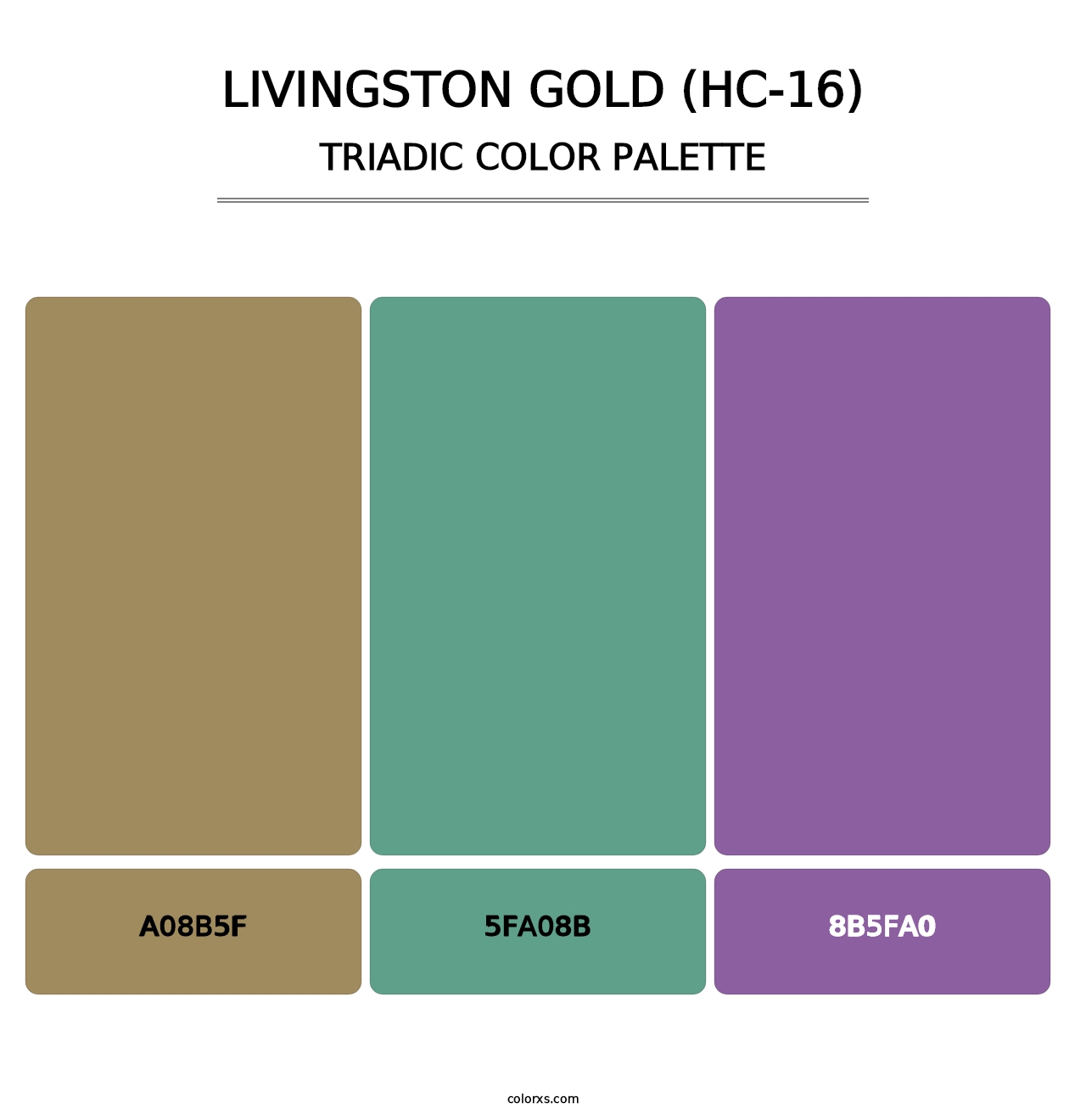 Livingston Gold (HC-16) - Triadic Color Palette