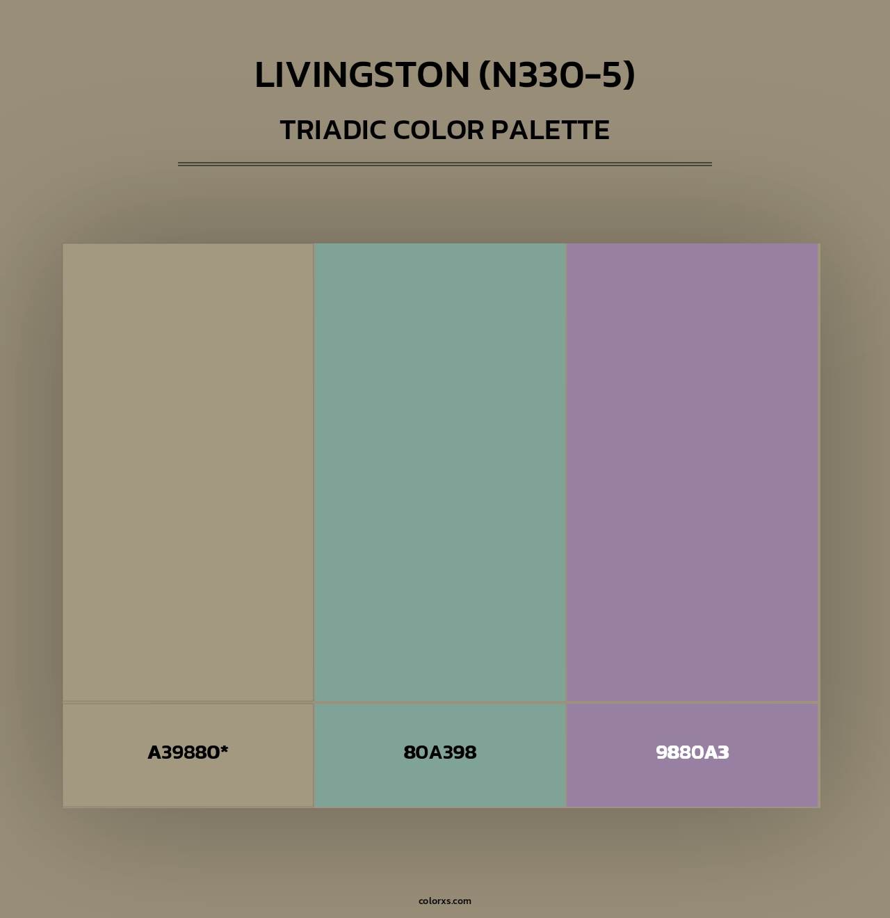 Livingston (N330-5) - Triadic Color Palette