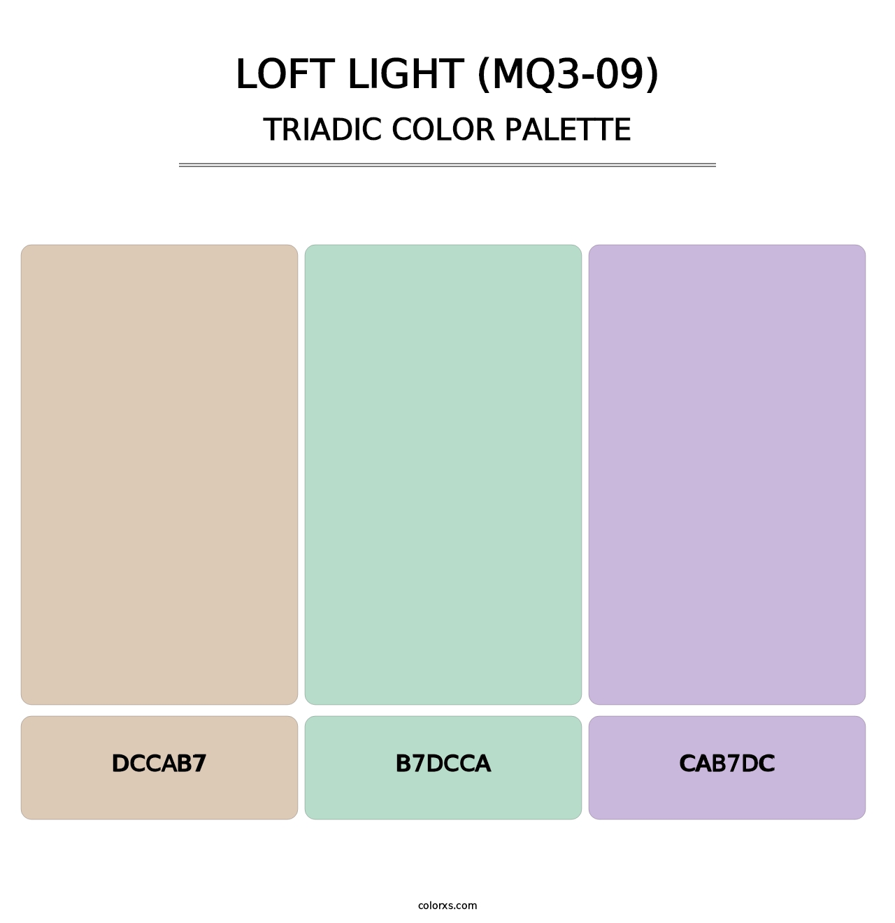 Loft Light (MQ3-09) - Triadic Color Palette