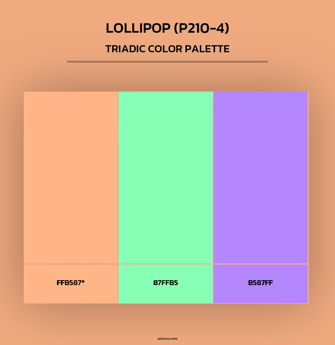 Lollipop (P210-4) - Triadic Color Palette