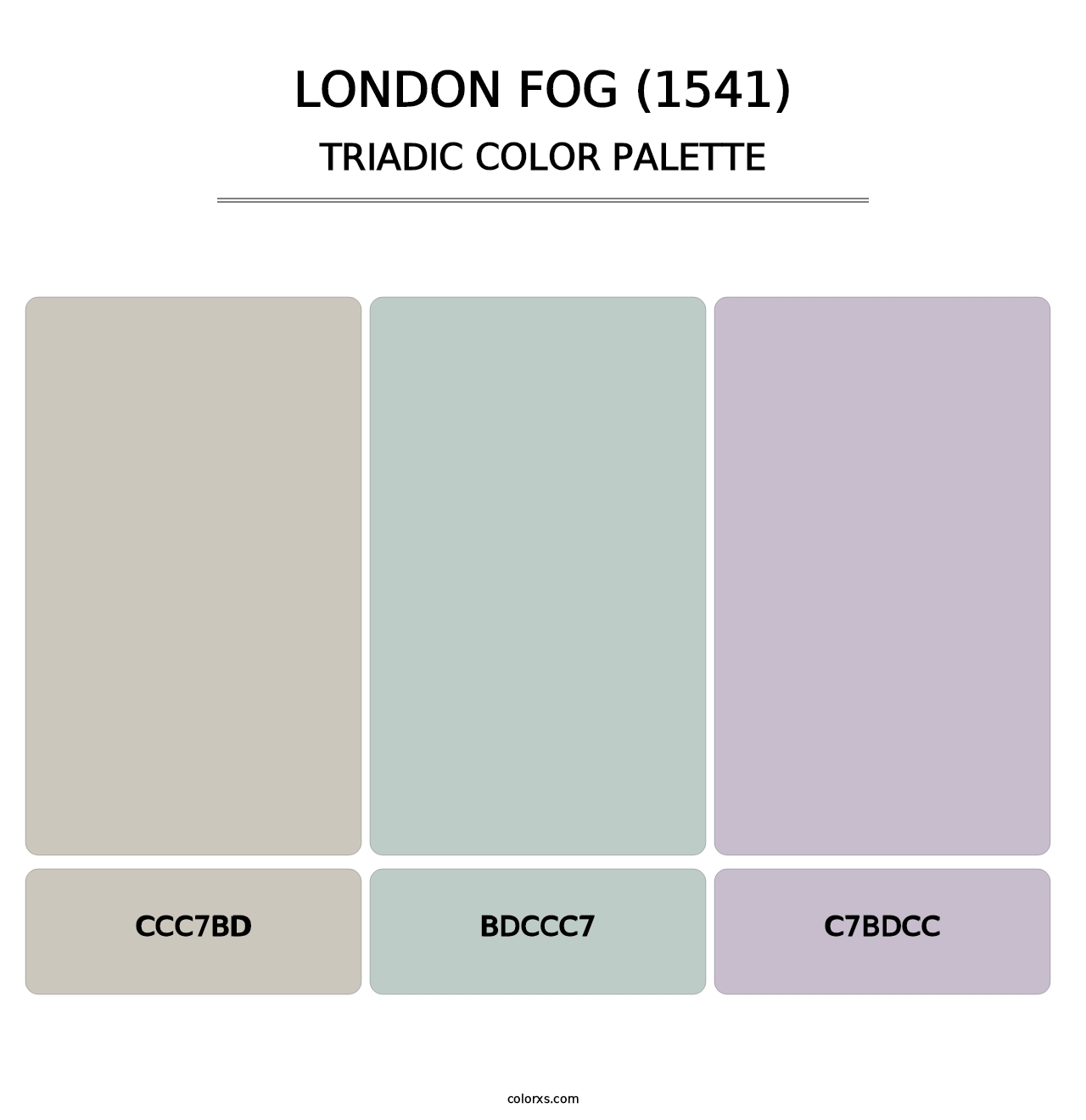 London Fog (1541) - Triadic Color Palette