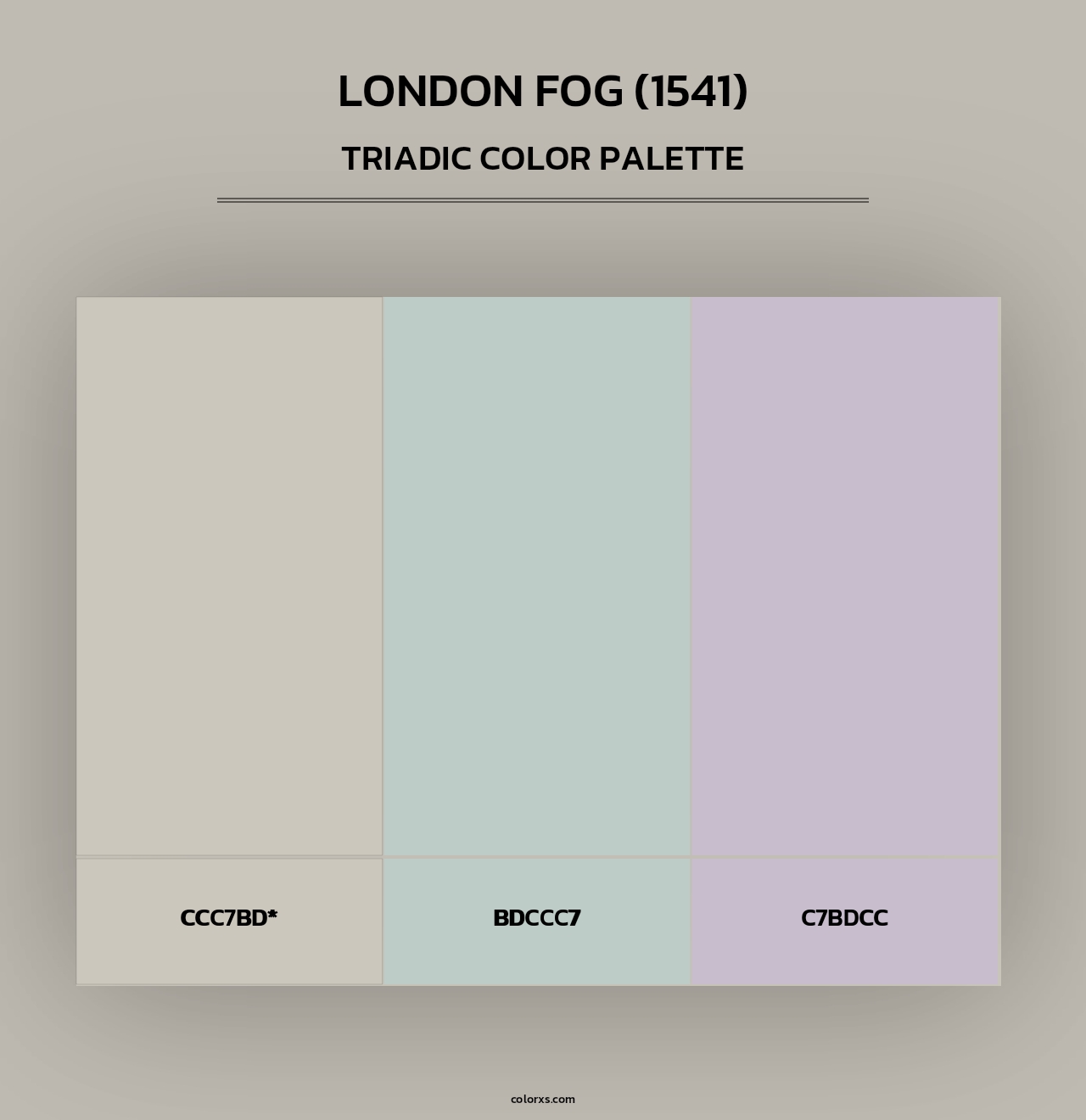 London Fog (1541) - Triadic Color Palette