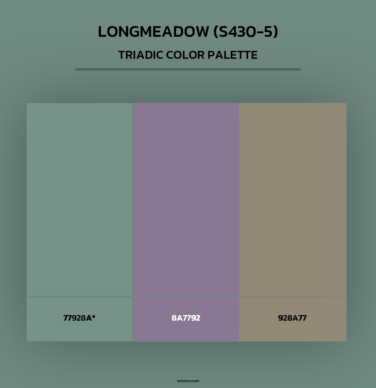 Longmeadow (S430-5) - Triadic Color Palette