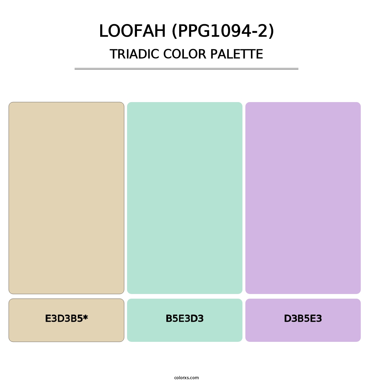 Loofah (PPG1094-2) - Triadic Color Palette